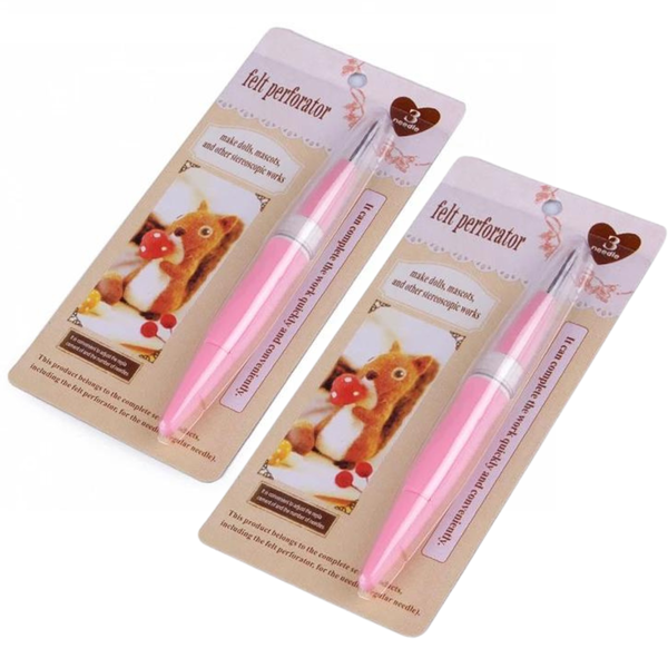 2 x Needle Felting Perforator Pen Tools with 3 Needles