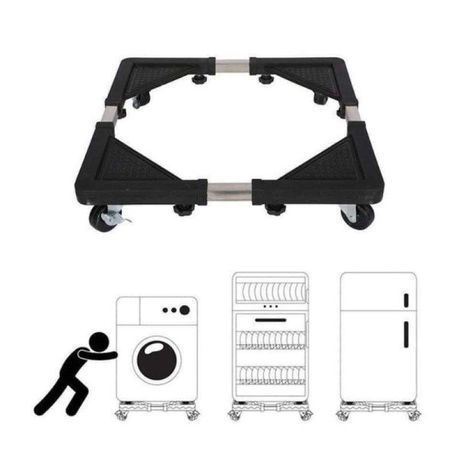 VanTen Multi-functional Movable Adjustable Base with 4 Wheels and Strong Feet for Washing Machine Dryer Refrigerator 