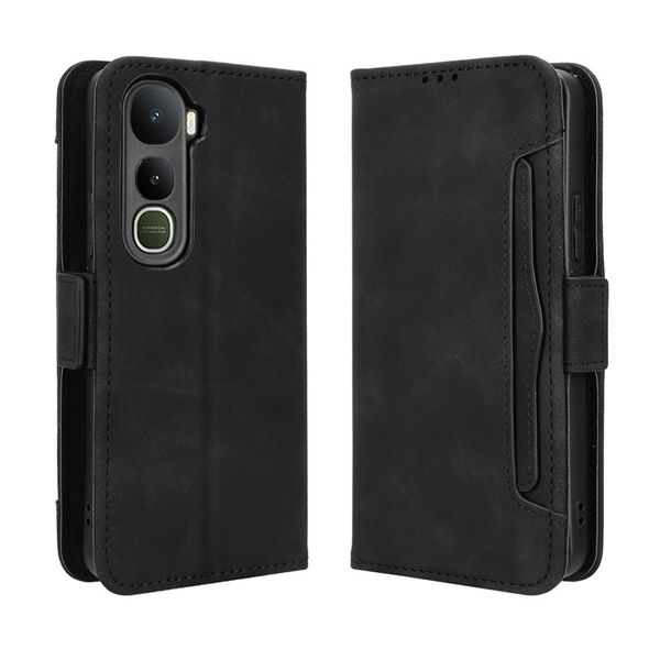 Multi Card Groove Leather Cover Compatible With Vivo V60 Lite 4G/5G