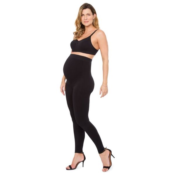 Plie High Waist Pregnancy Leggings - Black