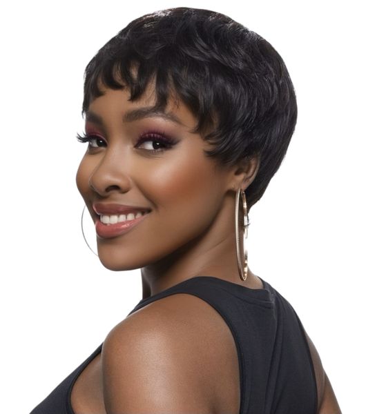 100% Human Hair Pixie Cut Wig