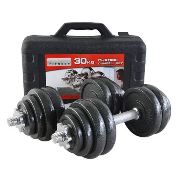 30kg Adjustable Dumbbell Set with Case