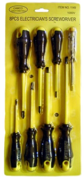 Camco 8 Piece Pro Electrician Screwdriver Set