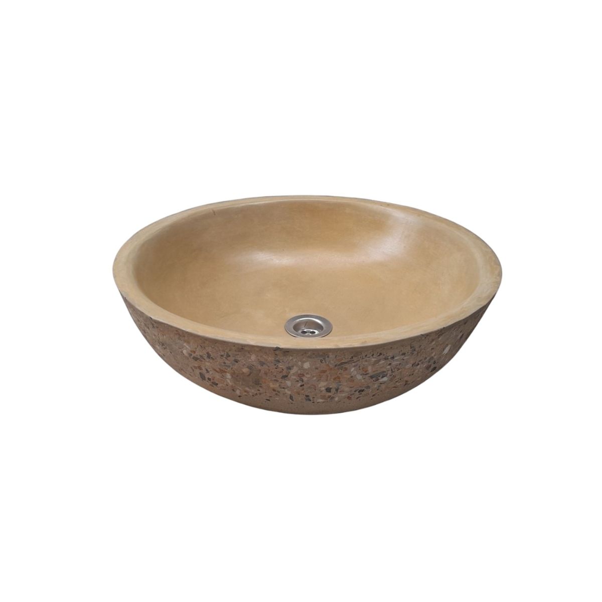 Sandstone Namibian Dream Concrete Bespoke Concave Basin/Sink 42x14cm