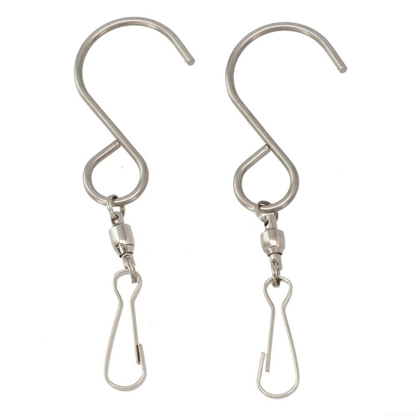 Pack of 2 Multi-Purpose Swivel Hooks For Hanging Crystal Twisters