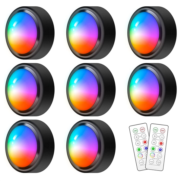 Puck Lights With Remote 16 Colors Led Under Cabinet Lights Wireless