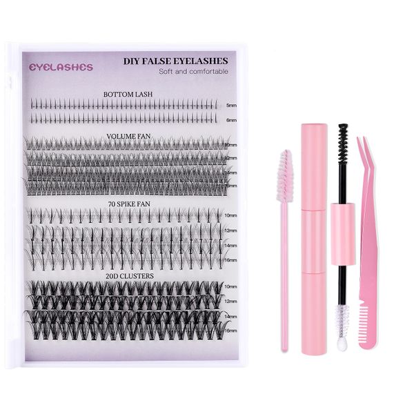 Lash Extension Kit Lash Clusters Multi-types Individual Lashes Natural
