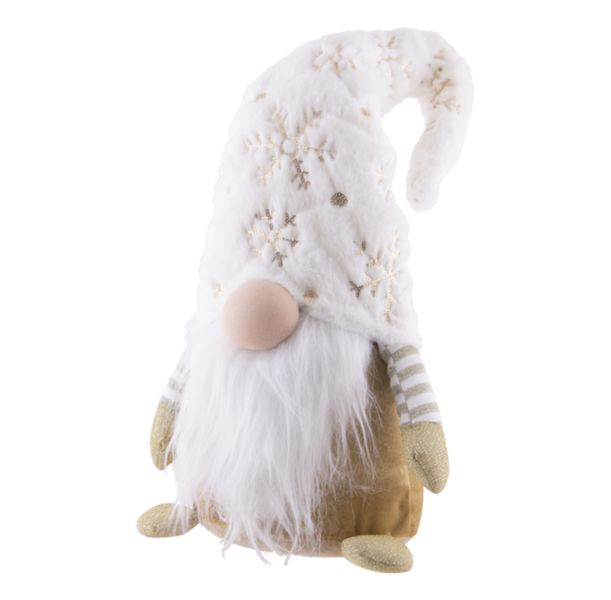 Christmas Gold/Cream Sitting Elf 61cm