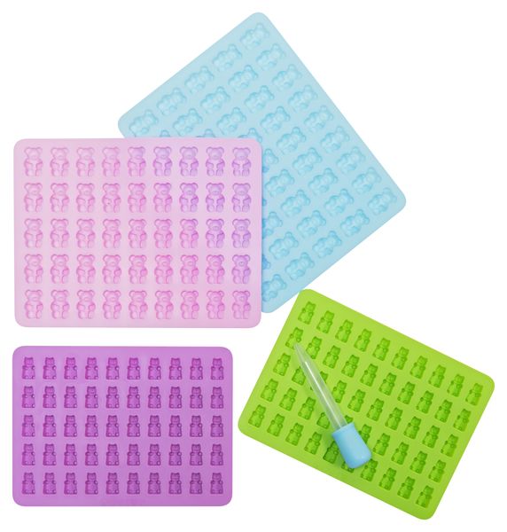 Gummy Bear Mould Set: 2 Sizes Silicone Moulds For Candy, Chocolate, Sweets