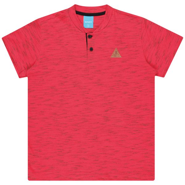 Kamylus Boys Cotton Button Neck T-shirt