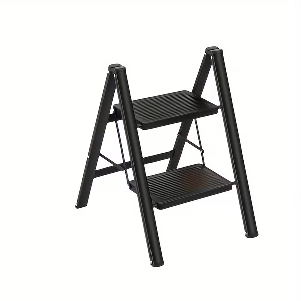 2-Step Folding Ladder - Heavy-Duty, Stable &amp; Space-Saving