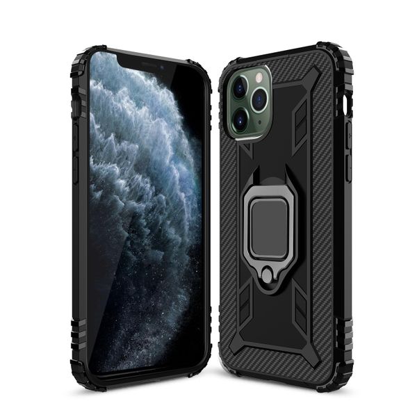 TUFF-LUV Rugged Armour Shield Case &amp; Stand for Apple iPhone 12 &amp; Pro - Black