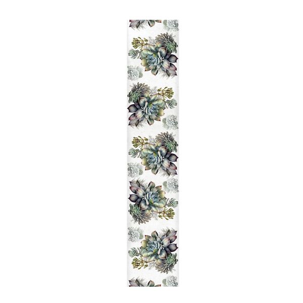 Vintage Succulents Table Runner