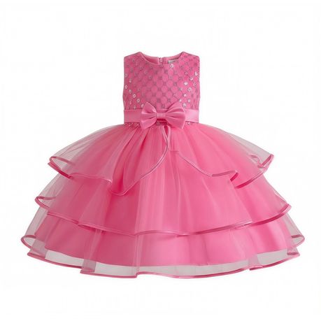 Royal Princess Ballgown Dress for Girls - Pink