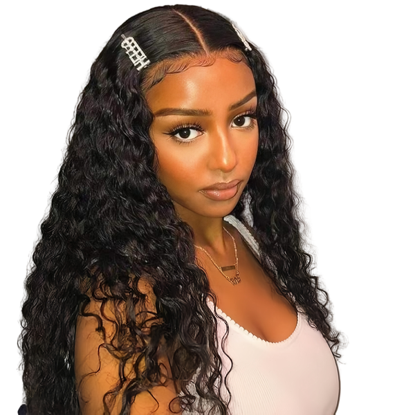 VSP 18 Inch Curly Human Hair Wig Brazilian Deep Wave Wig With 13x4 HD Lace
