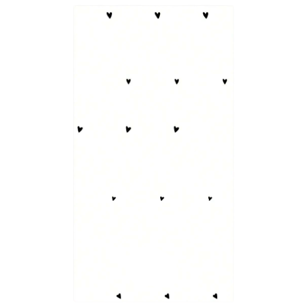 Mini Dotted Heart Pattern Waterproof Temporary Tattoo - Black