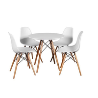 Modern Round White Table With 4 Chairs