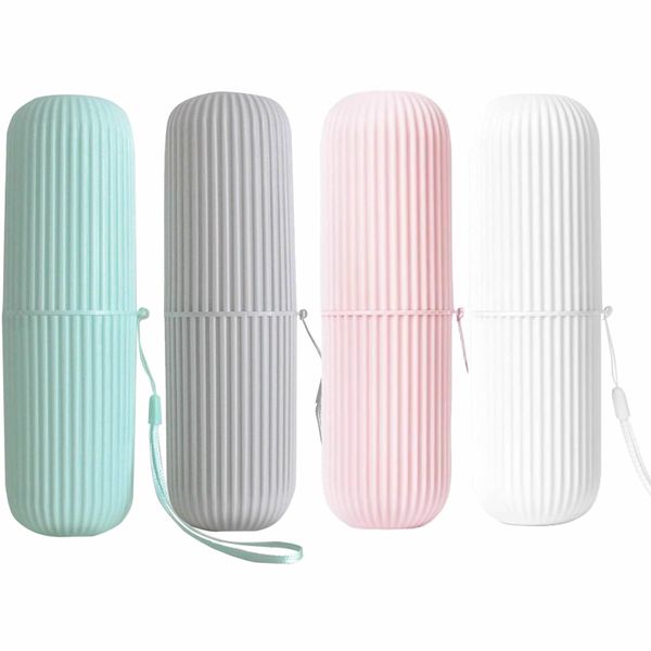 4-Piece Portable Toothbrush Travel Case