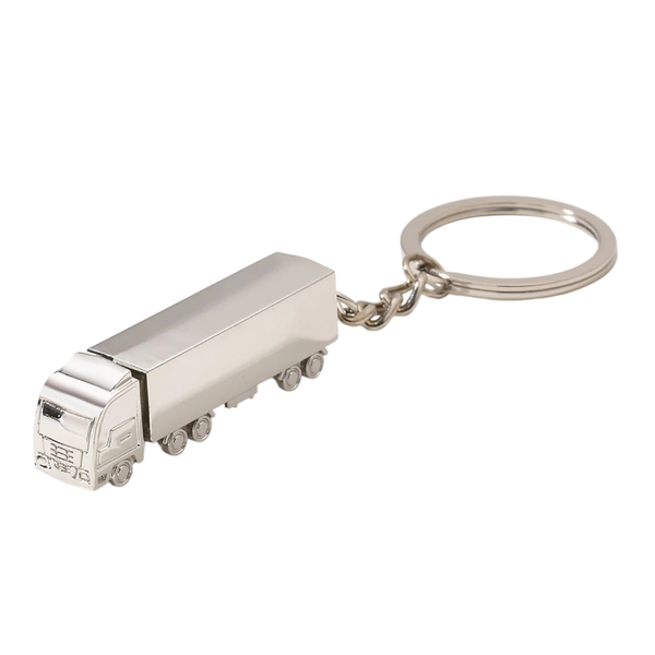 Metal Truck Keychain - Silver