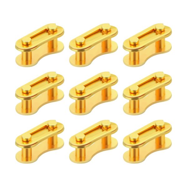 Fluir 9 Piece Single Speed Gold Bicycle Chain Ma image