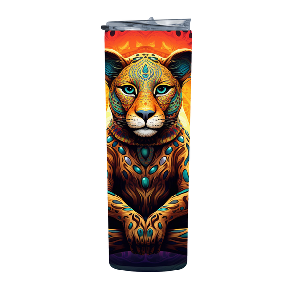 Trippy Psychedelic Cheetah 3 20 Oz Straight Skinny Tumbler 246