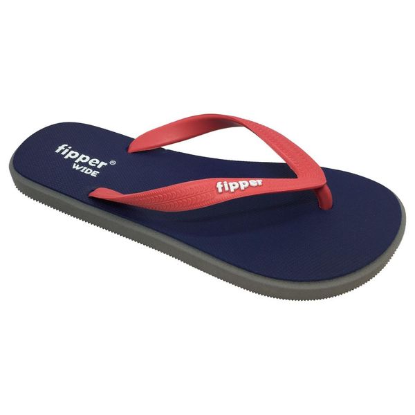 Wide (Navy, Khaki With Salmon Straps image