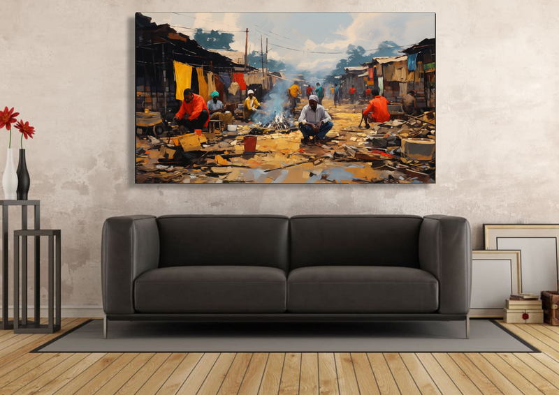 Canvas Wall Art - Hustle and Flow Abstract - IM1025