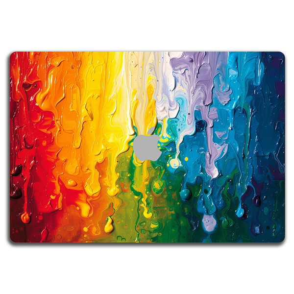 Cover Compatible With MacBook (12" Only) Skin: Vibrant Rainbow Melt (Decal Only)