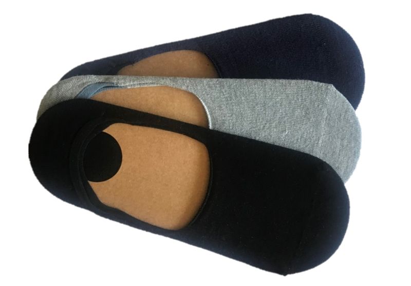 Men's Secret Socks Cotton Invisible Sneaker Socks.Set of 3