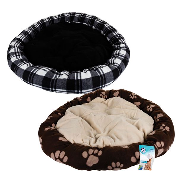 90cm Round Fleece Pet Bed (Pack of 2)