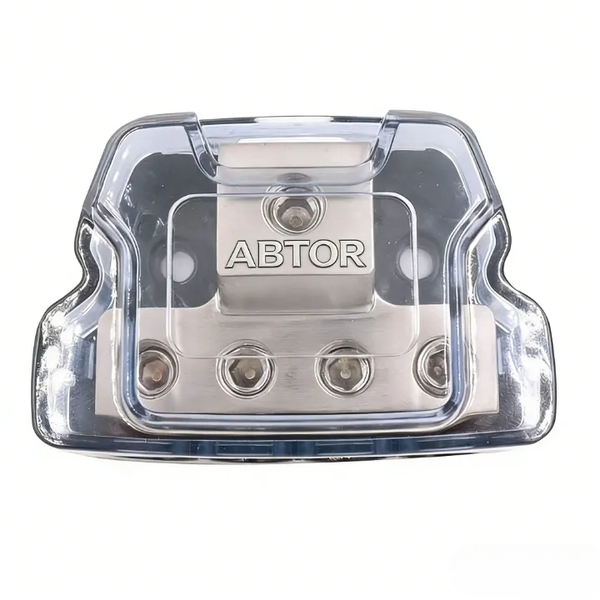 ABTOR Car Ground Distributor Block - 1x 0/2/4 Gauge In, 4x 4/8 Gauge Out