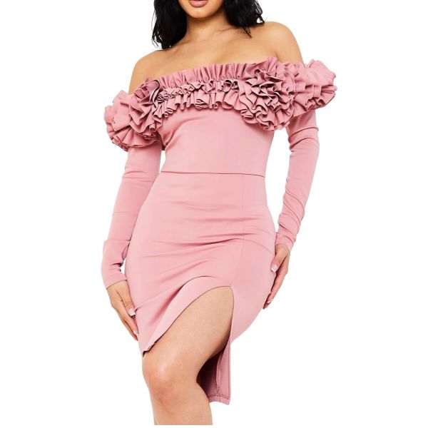 Wardrobenthings - Alicia High Quality Ruffle Dress for Women