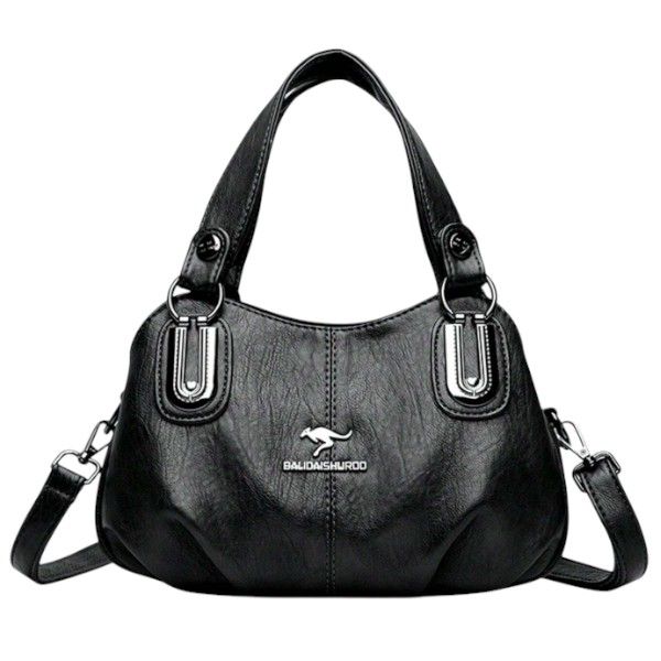 BALIDAISHUROO - Classic Black PU Leather Handbag - Black
