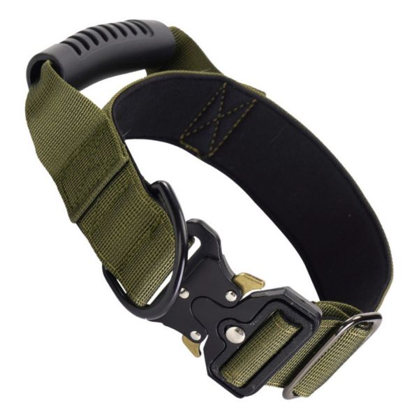 Tactical Dog Collar with Handle for Small Medium Dogs Walking Training