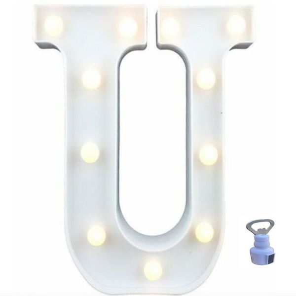 LED Letter Light - U With A Bottle Opener
