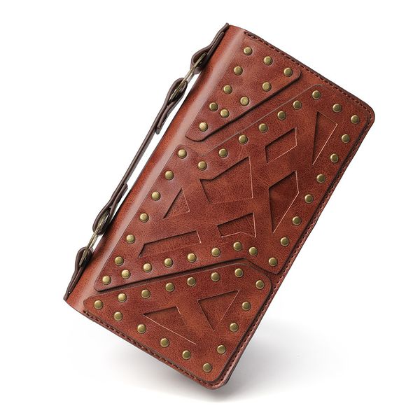 Punk Long Double Zipper Double Wallet