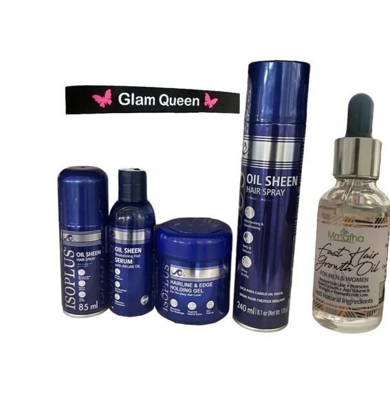 Isoplus Hair Spray, Serum, Gel, GlamQueen Band &amp; Hair Oil
