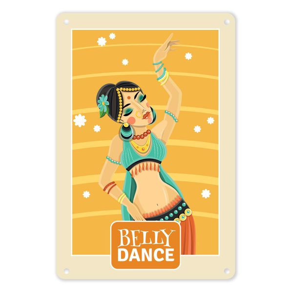 A4 Metal/Tin Poster - Belly Dance: Grace in Motion