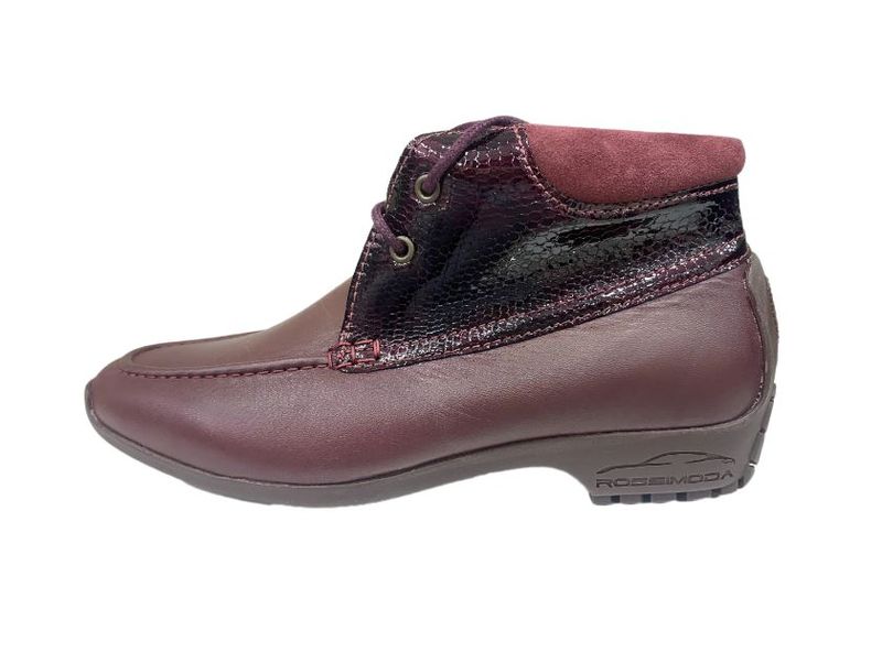 Rossimoda - RM Mens Ankle Boots - Snake Macan GTS Burgundy