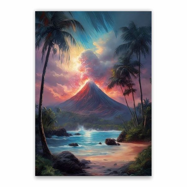 Island Volcano Poster - A1 | Shop Today. Get it Tomorrow! | takealot.com