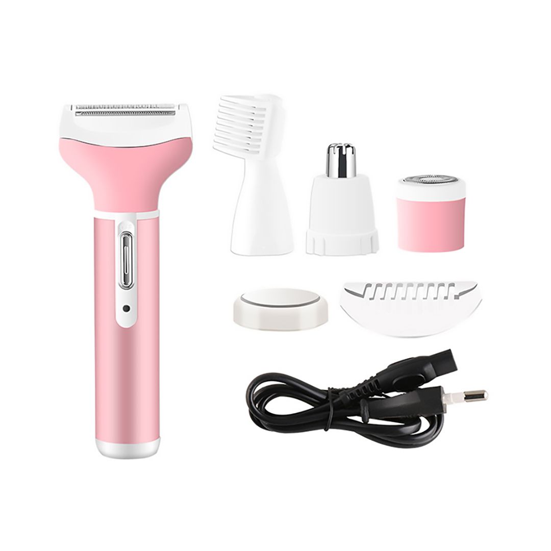 4 in 1 Electric Shaver Lady Razor Hair Trimmer for Face Leg Underarms
