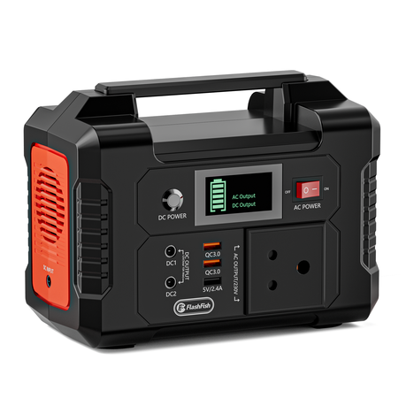 FlashFish Portable Power Station 200W 151Wh Backup Power Solar Powerbank Image