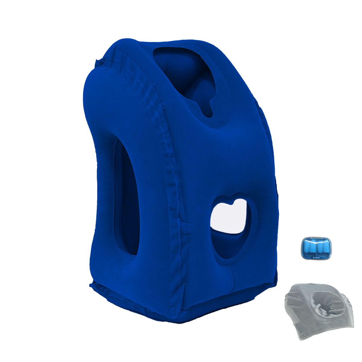 Travel Inflatable Neck Pillow for with Earplugs