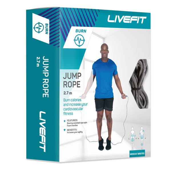 Livefit 9ft Pvc Jump Rope Foam Handles