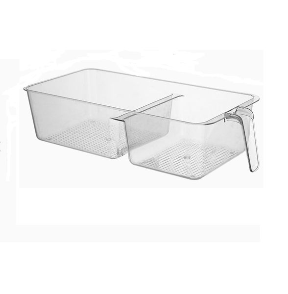 2 Grids Acrylic Kitchen Cabinet Fridge Organiser