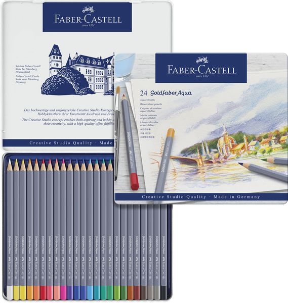 Faber-Castell Goldfaber Aqua Pencils - Tin 24