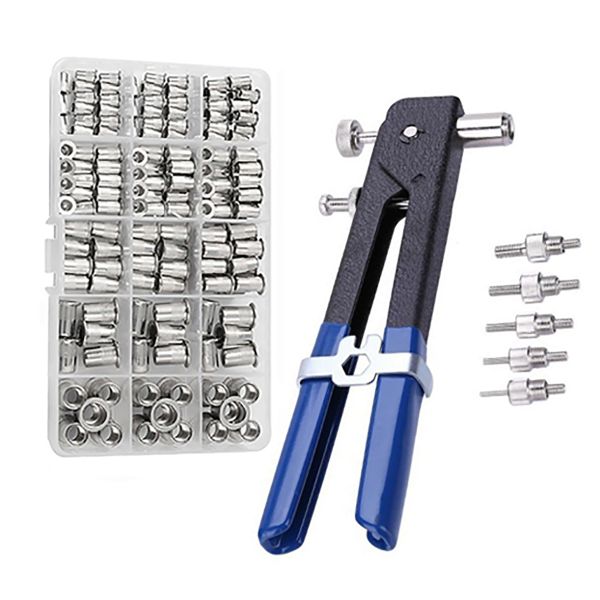Pressure Rivet Nut Tool Kit 150Piece Metric Rivet Nuts for Furniture DIY
