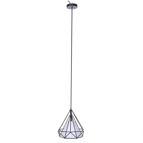 Industrial Vintage Cage Pendant Light Iron Art Diamond Pyramid