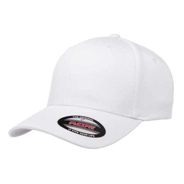 Flexfit White Fitted Baseball Cap