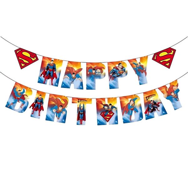 Superman Happy Birthday Banner